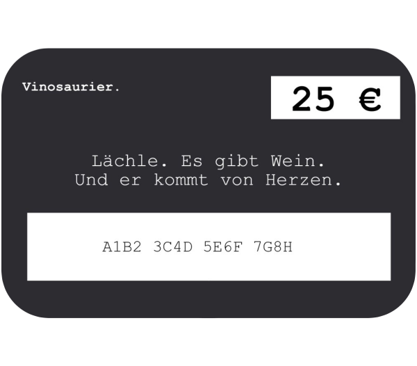 Online-Gutschein mit Gutscheincode über 25 Euro.