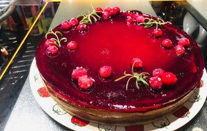 Glühwein Cheesecake mit Spekulatiusboden